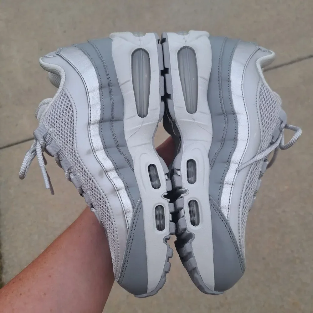 NEW Nike Air Max 95 Big Bubble SE Women Size 7.5 Metallic Silver Grey Fog Shoes